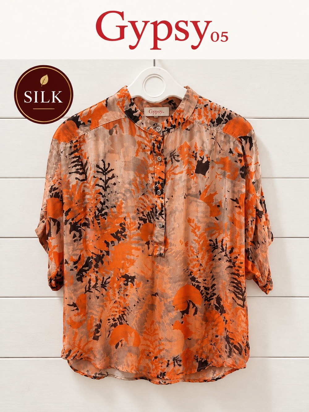 GYPSY 05 – 100% Silk Printed Blouse (S)